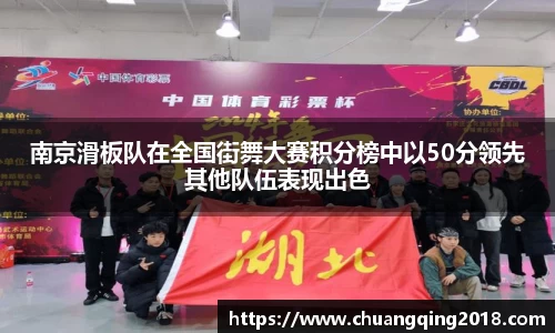 南京滑板队在全国街舞大赛积分榜中以50分领先其他队伍表现出色