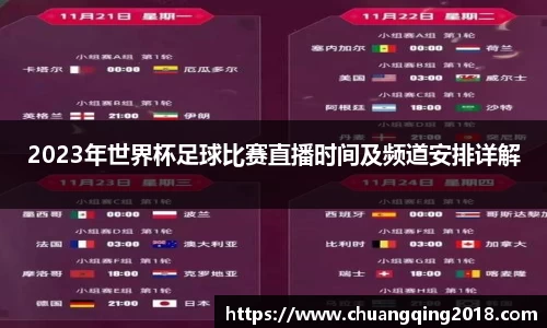 2023年世界杯足球比赛直播时间及频道安排详解